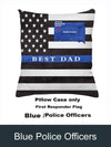 First Responder flag blue police officers pillow-Mt Logan 5959-