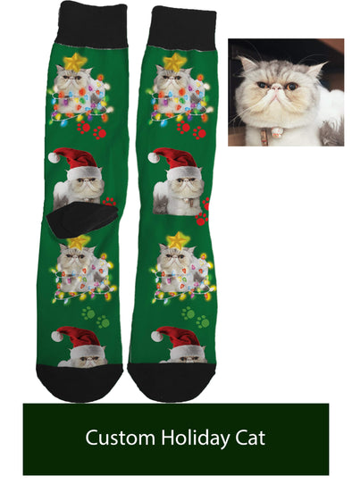 Custom Holiday Cat Socks-Mt Logan 5959-