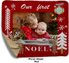 Our First Noel Special Holiday Photo Family Keepsake Personalized Sherpa Blanket-Mt Logan 5959-Caroling,Christmas