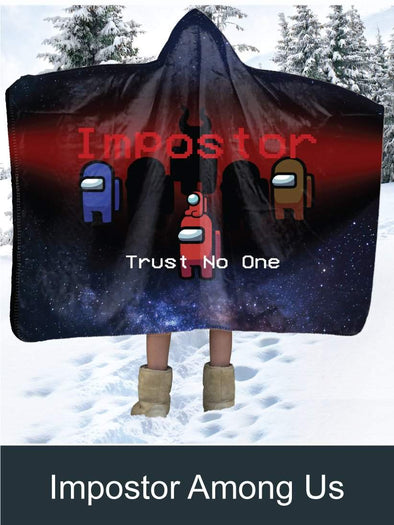 Impostor Among Us Trust No One Artisan Handcrafted Hooded Blanket-Mt Logan 5959-galaxy,games