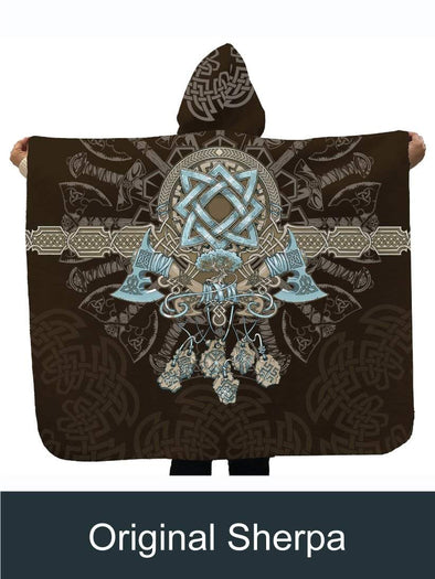 Dreamcatchers Handcrafted Original Sherpa Hooded Poncho With Inside Pocket-Mt Logan 5959-dreamcatcher,poncho,spiritual