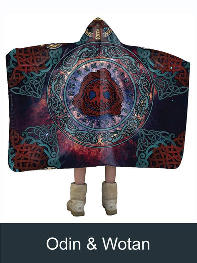 Yggdrasil tree of life Odin, Wotan. Old Norse and Germanic mythology Artisan Handcrafted Hooded Blanket-Mt Logan 5959-